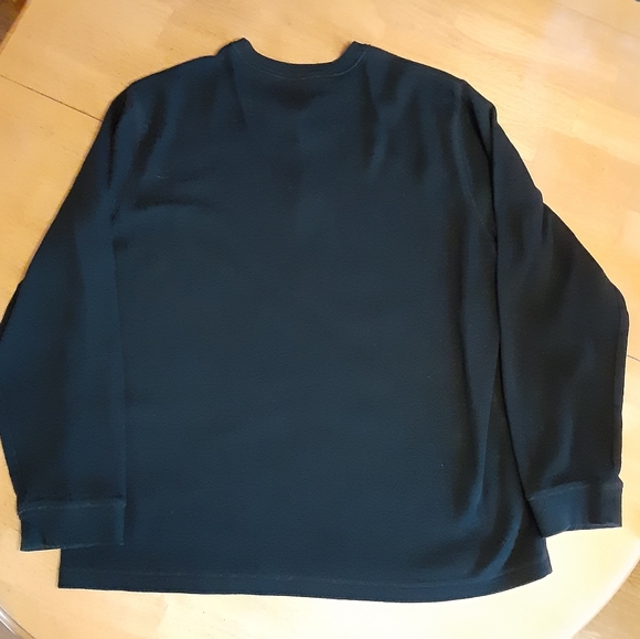 EDDIE BAUER THERMAL WAFFLE KNIT HENLEY in BLACK, MENS SIZE 2XL. - Picture 2 of 11